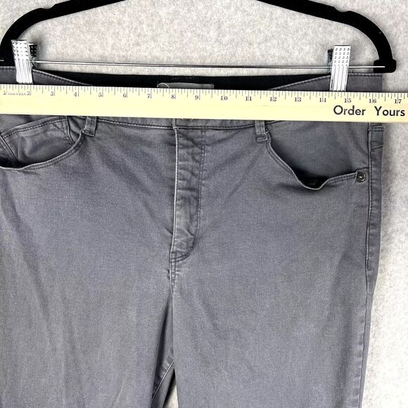 Wit & Wisdom Jeans Womens 14 Gray Ab Solution Stretch High Rise Ankle - Picture 4 of 12